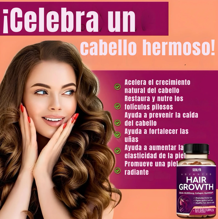 Hair Growth: El Secreto para un Cabello Lujoso, Fuerte y con Brillo