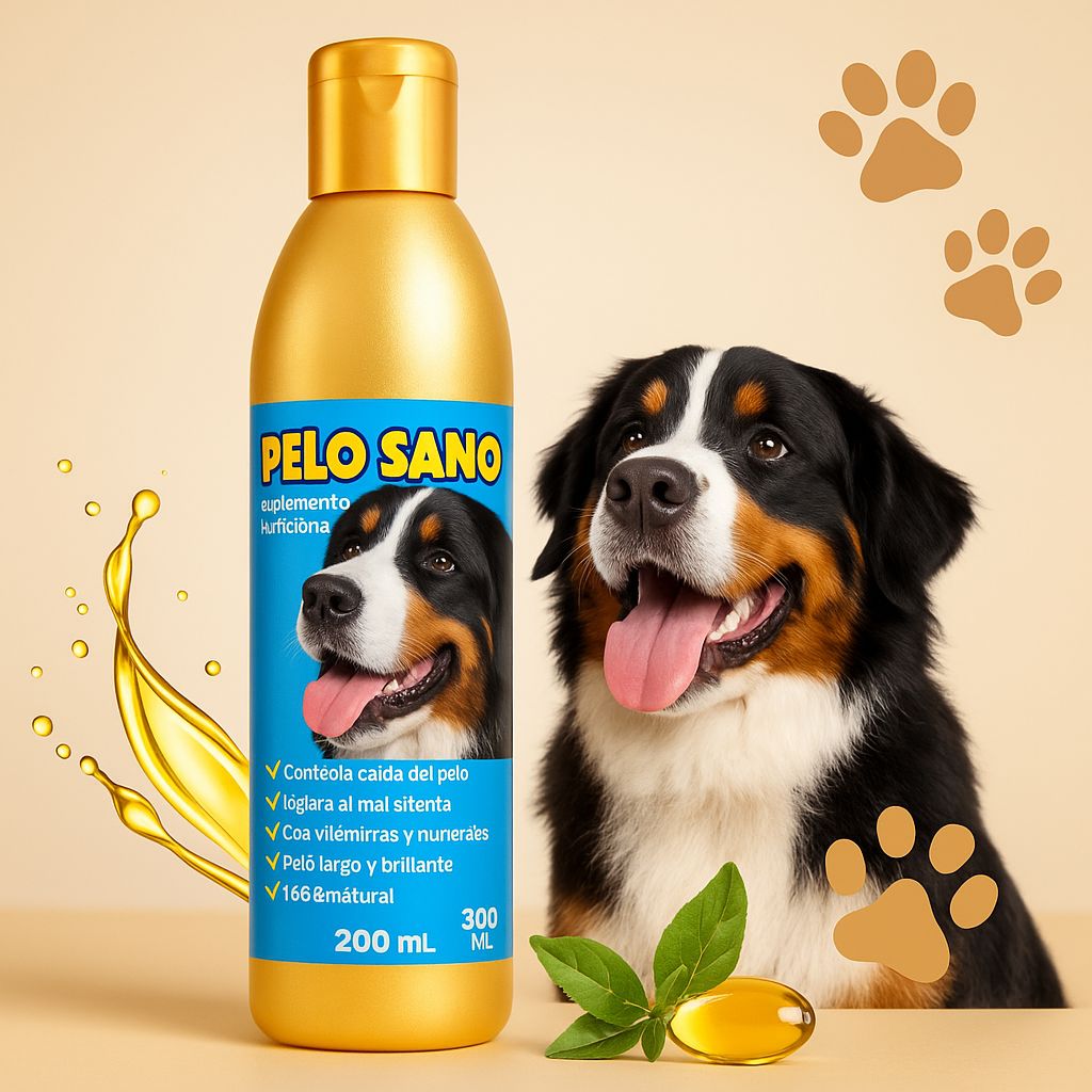 PELO SANO™: El Secreto 100% Orgánico para un Pelaje Brillante y una Piel Sin Problemas.