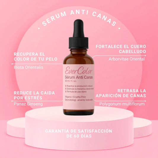 Suero Anti-Canas EVERCOLOR - ¡De Canas a Impactante! Activa Tu Tono Natural!