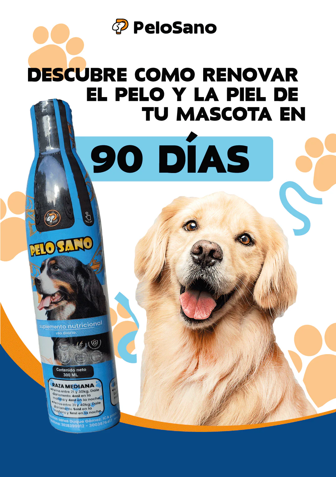 PELO SANO™: El Secreto 100% Orgánico para un Pelaje Brillante y una Piel Sin Problemas.