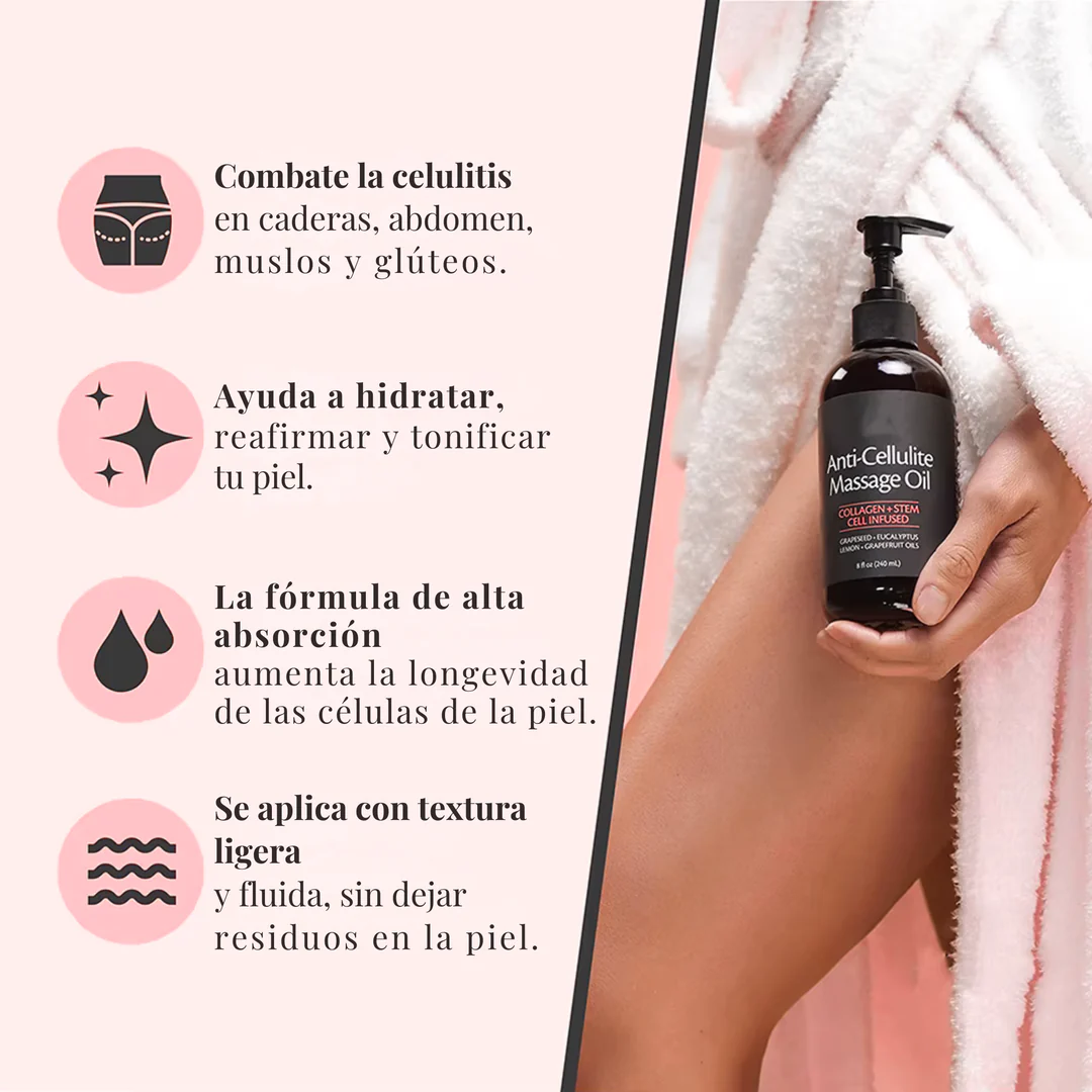 Aceite Anticelulitis Naturea Beauty™: La Fusión de Naturaleza y Ciencia para Tu Contorno.